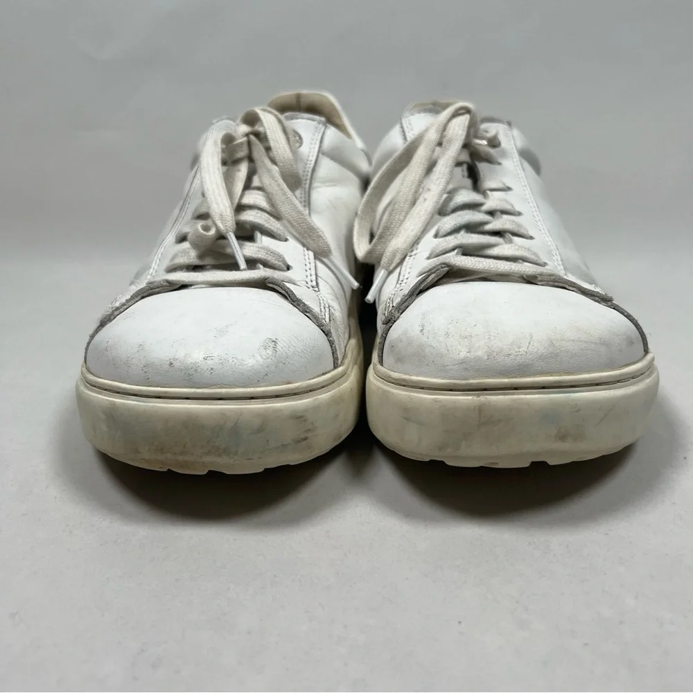 Birkenstock Sneakers Bend Low Women’s Size 10 White Leather Comfortable Shoes - Picture 3 of 12